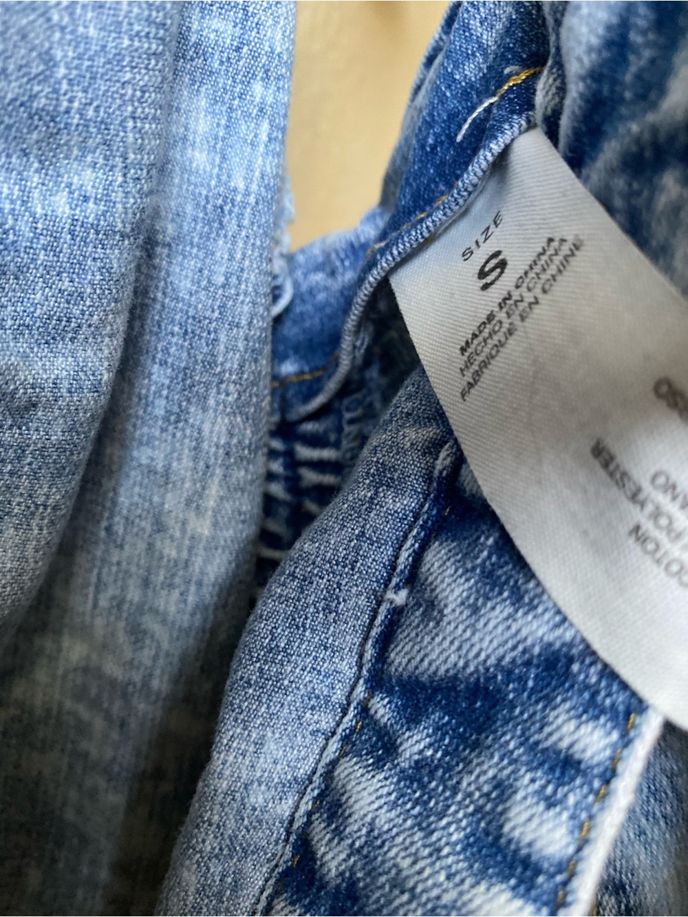 Denim Ruffle Tie-Front Crop Top - Blue - Picture 6 of 6